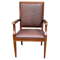 Art Deco Armchair in Walnut in the Style of Andre Arbus, circa 1940