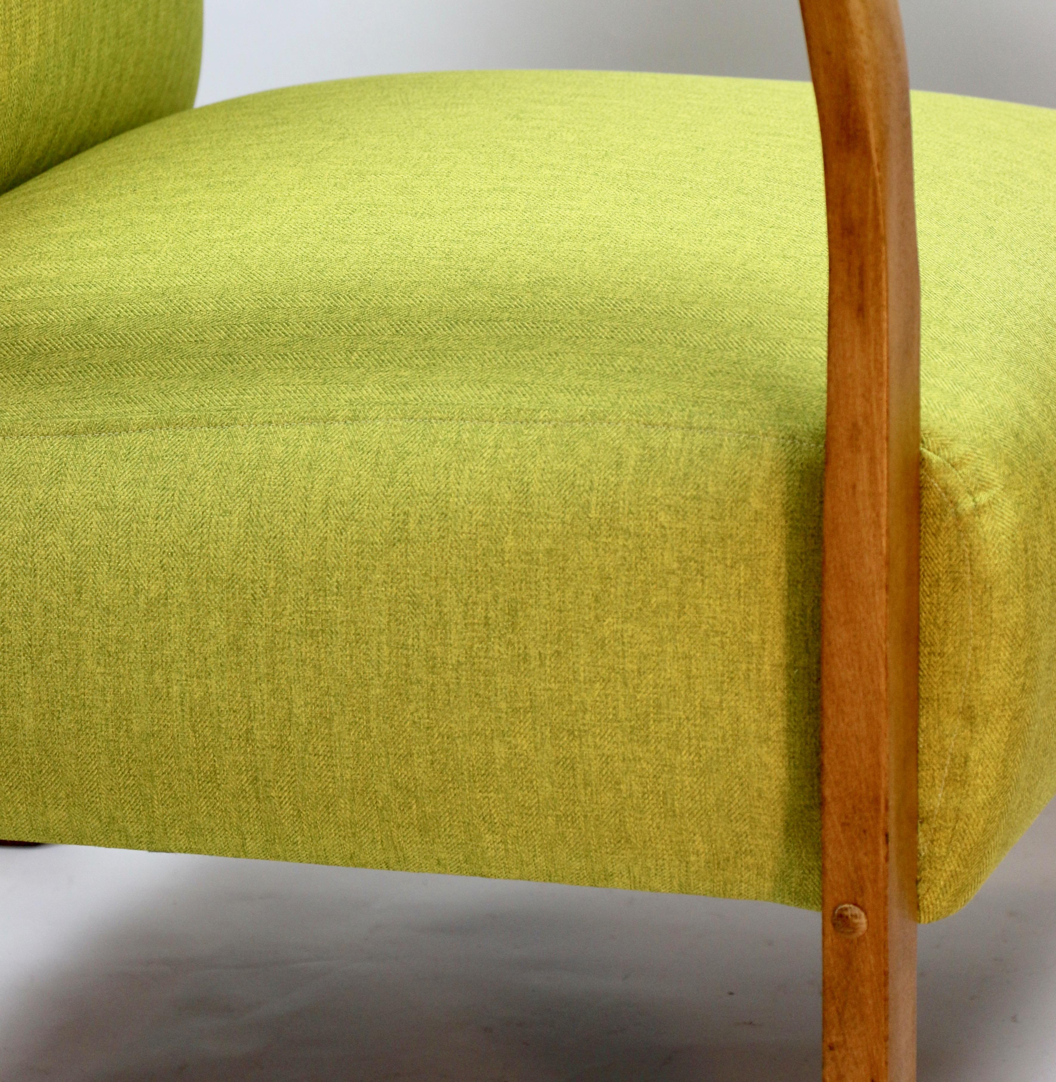 Art Deco Armchair in Yellow from 20th Century For Sale 2