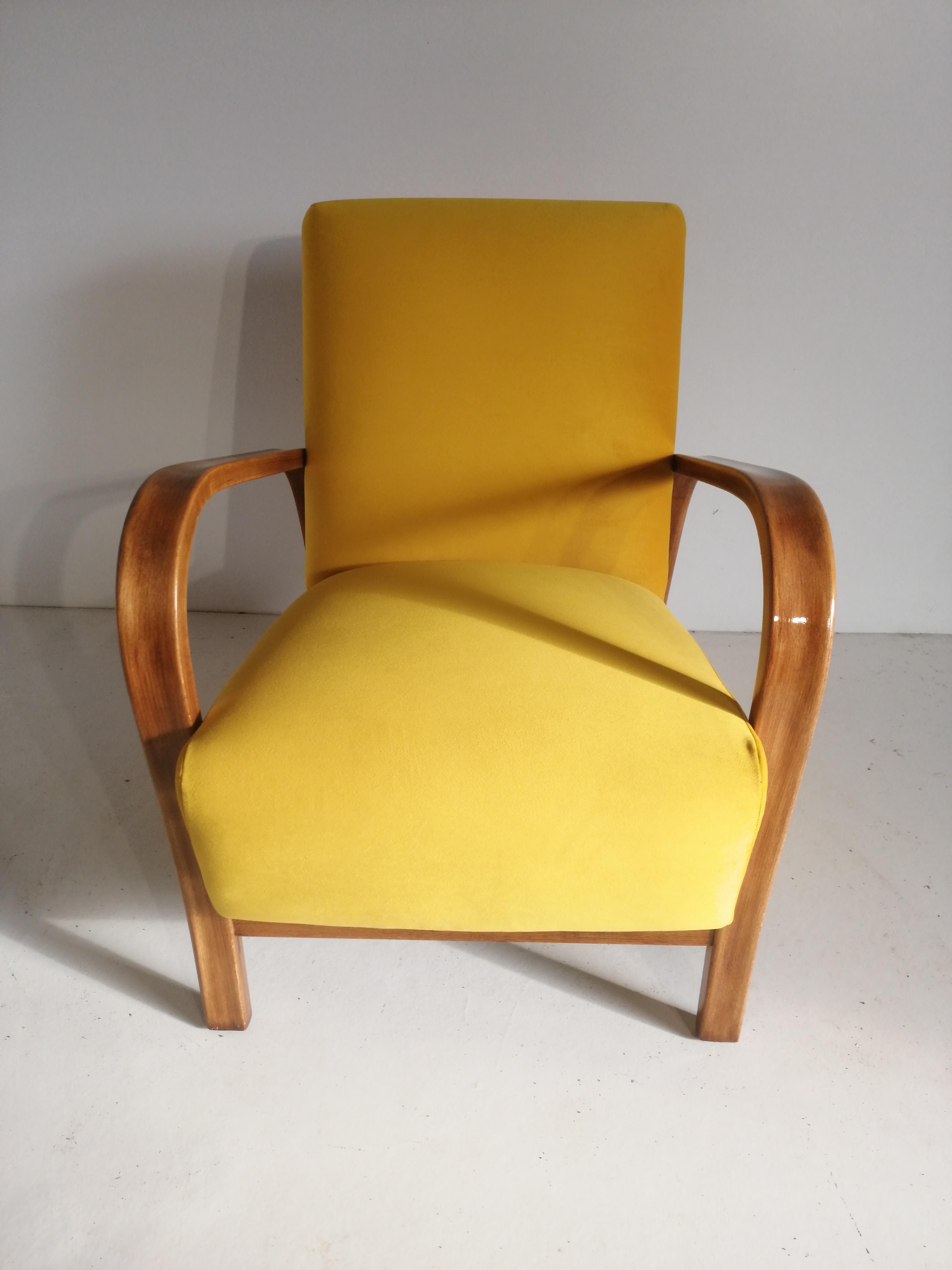 Sillón Art Decó J.Halabala HF-11 en Bueno estado para la venta en Kraków, Małopolska