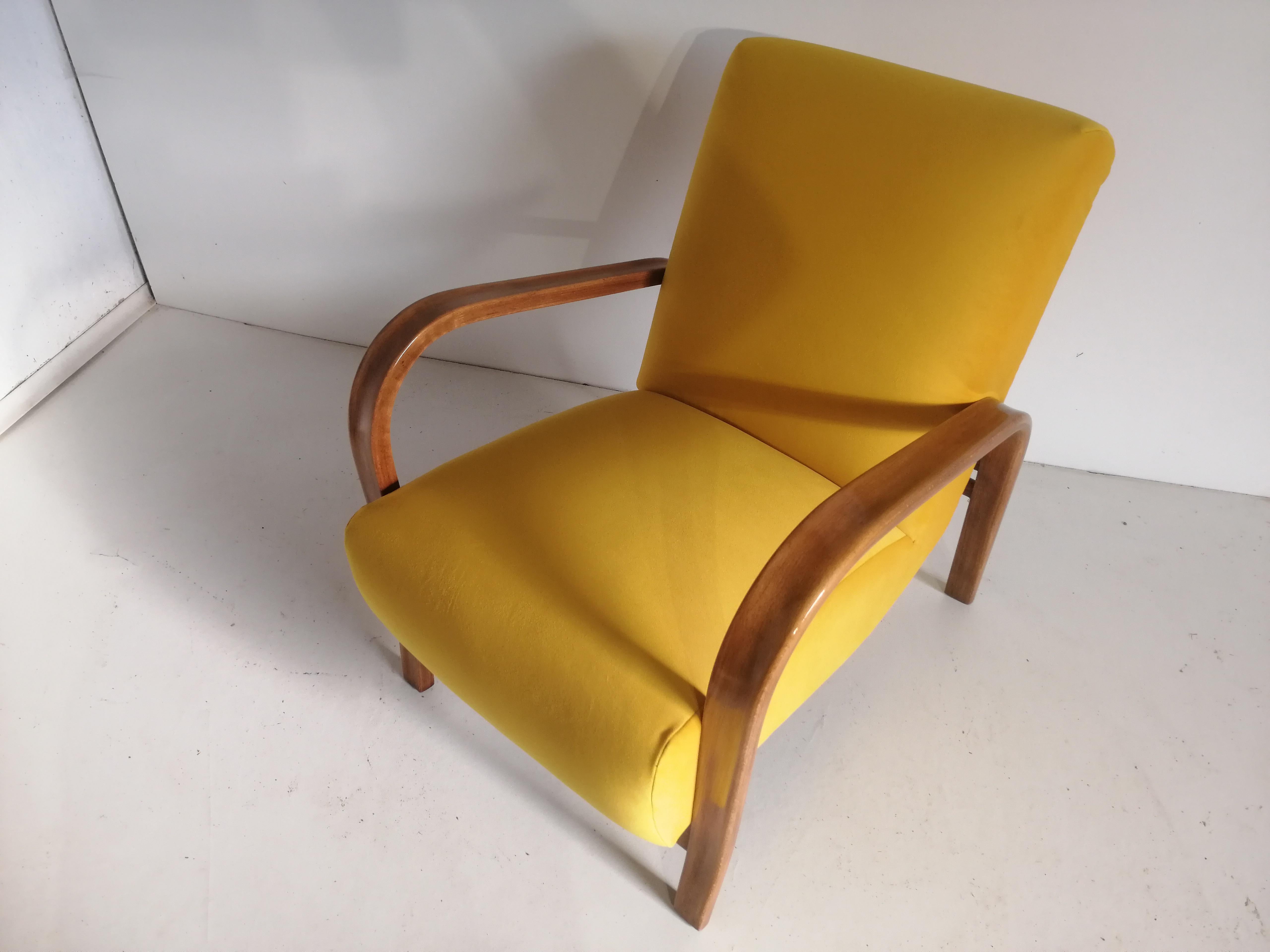 Mid-20th Century Art Deco Armchair J.Halabala HF-11 For Sale