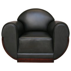 Art Deco Armchair, Leather and Palisander