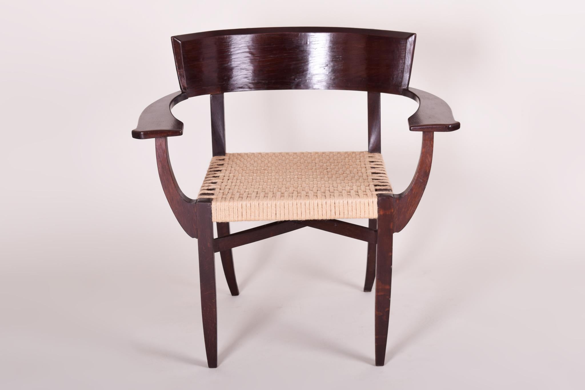 Unique armchair. Material: Oak
Completely restored, surface is polished by shellac.