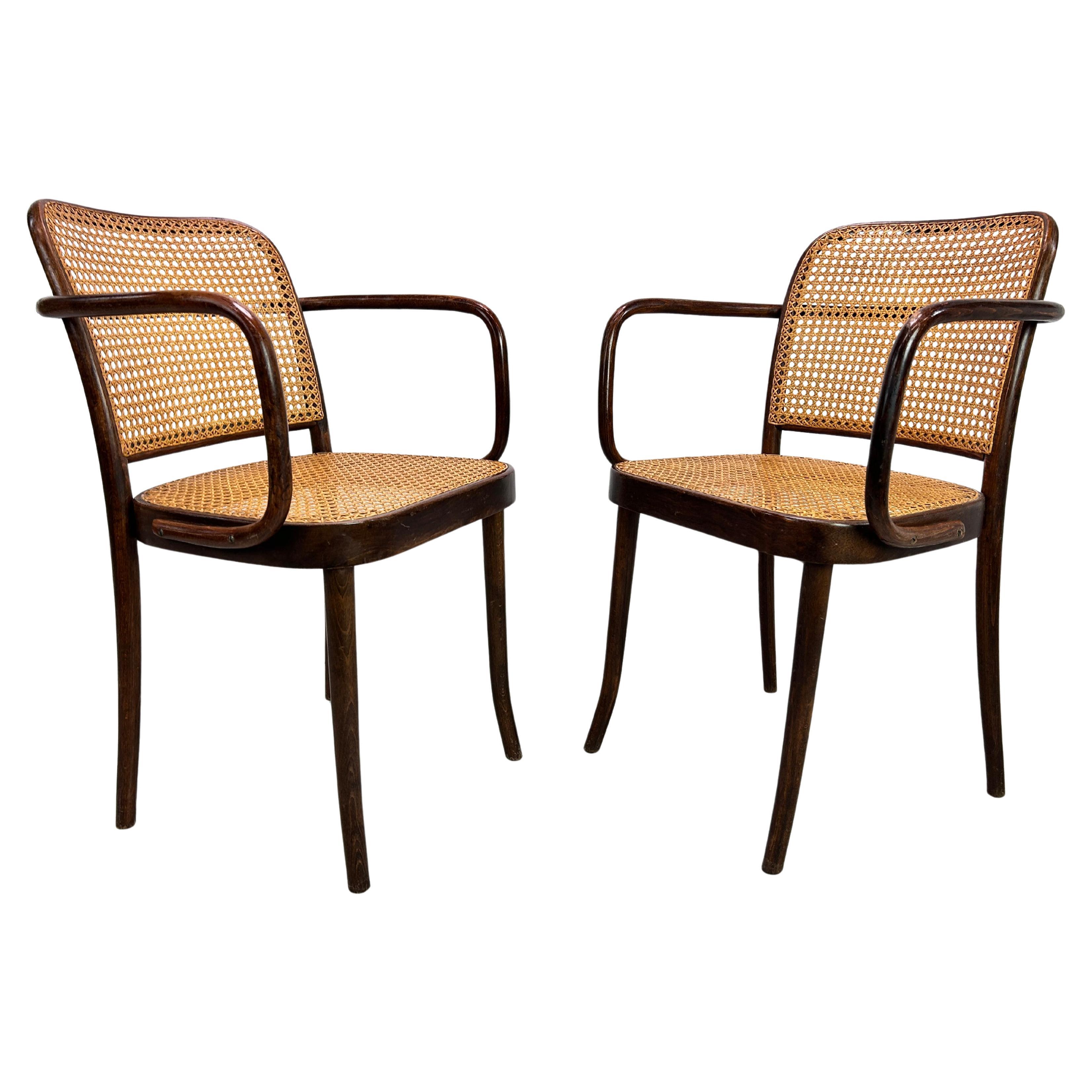No.811 ARM CHAIR FMG社製70年代ヴィンテージ Antique Josef Hoffmann Bentwood and Cane Prague Chair, FMG Made In