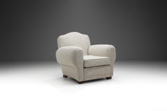 Art Deco Armchair Upholstered in Bouclé, Europe ca 1930s