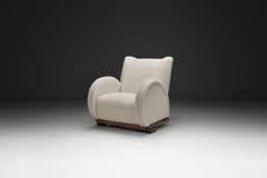 Art Deco Armchair with Round Armrests, Denmark 1930s