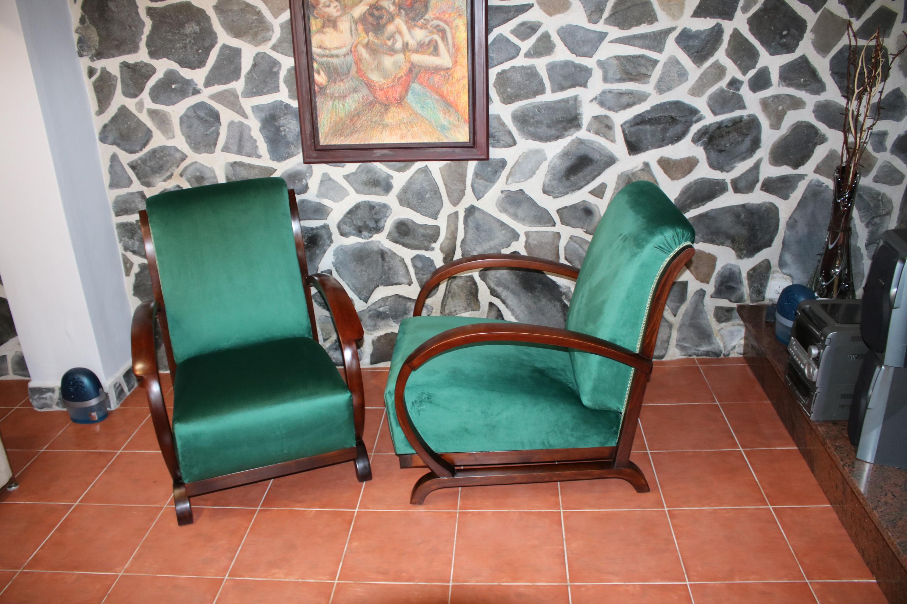 French Art Deco Armchairs, A Set Of 2 For Sale