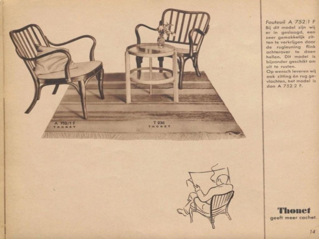 Sillones art déco A752F de Jozef Frank para Thonet en venta 8