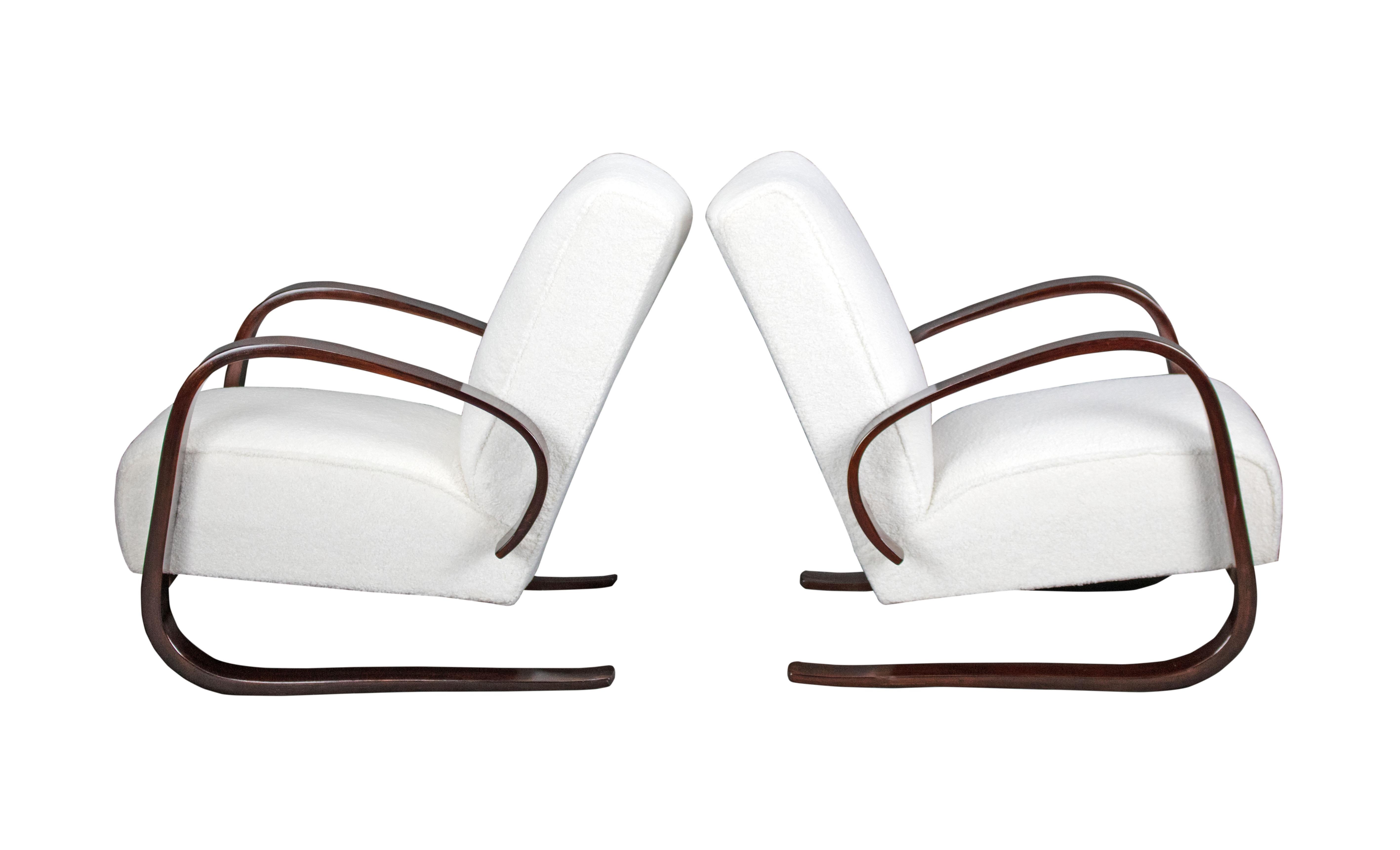 Mid-20th Century Art Deco Armchairs, Alvar Aalto style For Sale