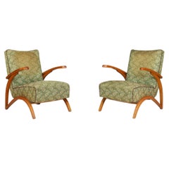 Art deco armchairs, and lounge chairs, by the Czech designer Jindrich Halabala C