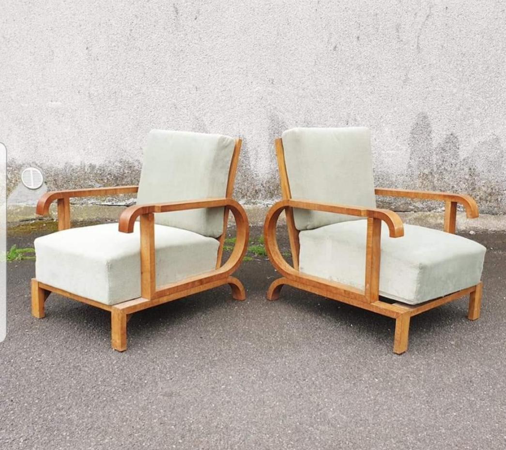 Classic Art deco armchairs
Made in Austria in the 30s
