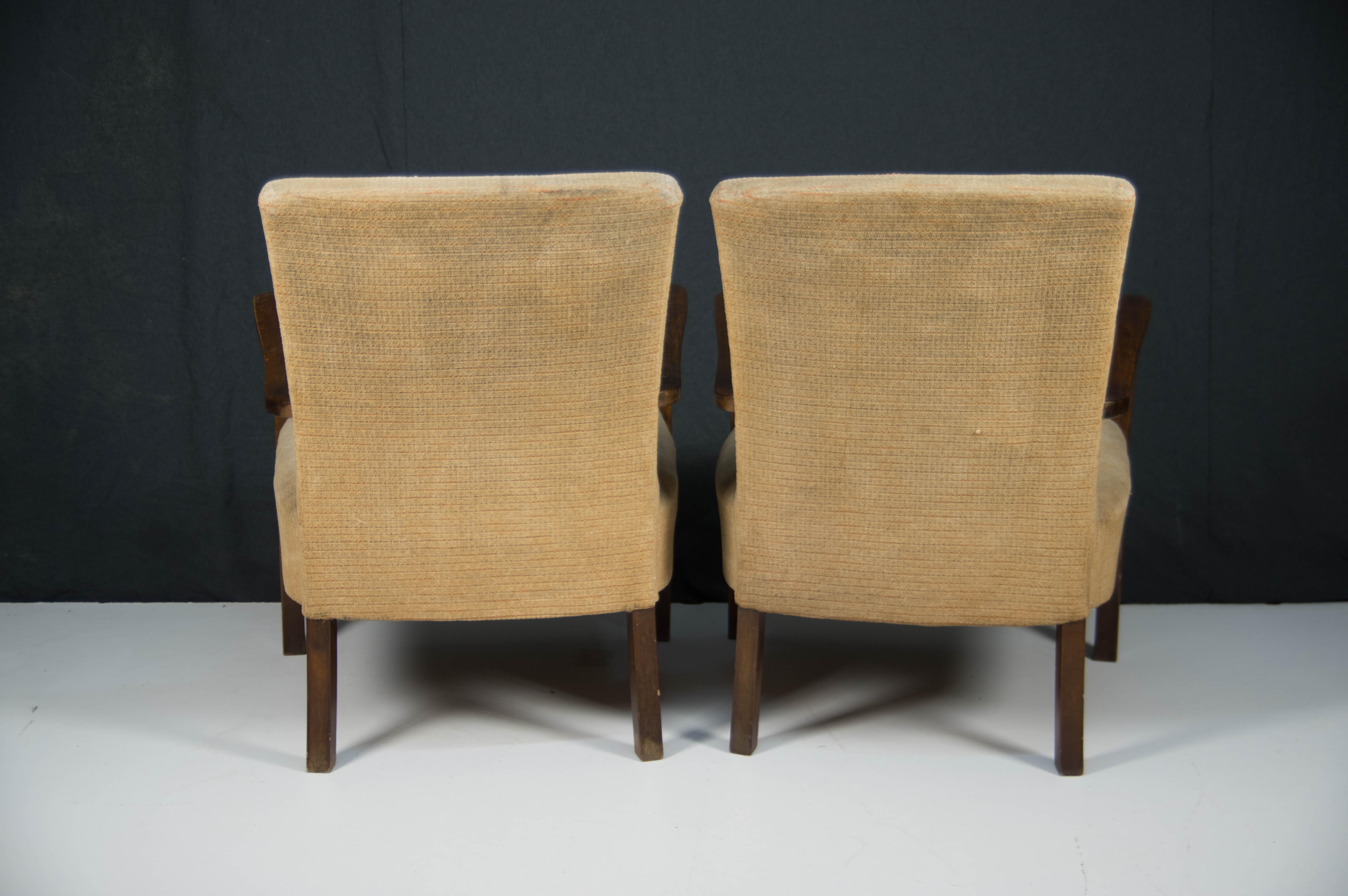 1930s style armchairs