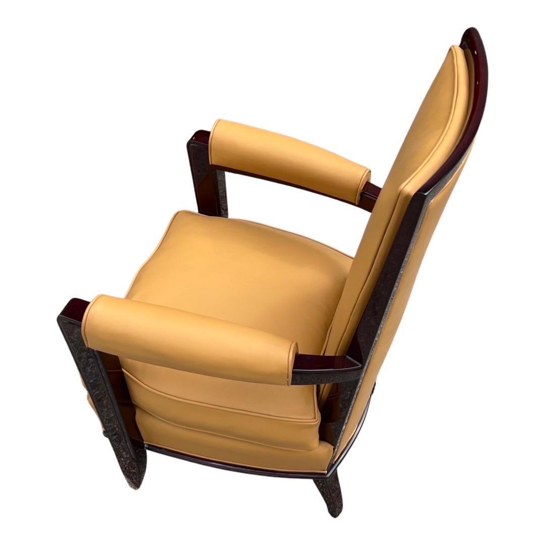 Sessel im Art déco-Stil von Jean Pascaud (Französisch) im Angebot