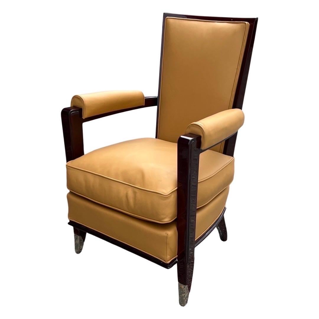 Art Deco Armchairs by Jean Pascaud In Good Condition For Sale In Miami, FL