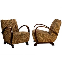 Art Deco Armchairs by Jindrich Halabala for UP Zavody Brno, 1930s