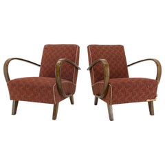 Art Deco Armchairs by Jindrich Halabala, Set of Two, 1940s