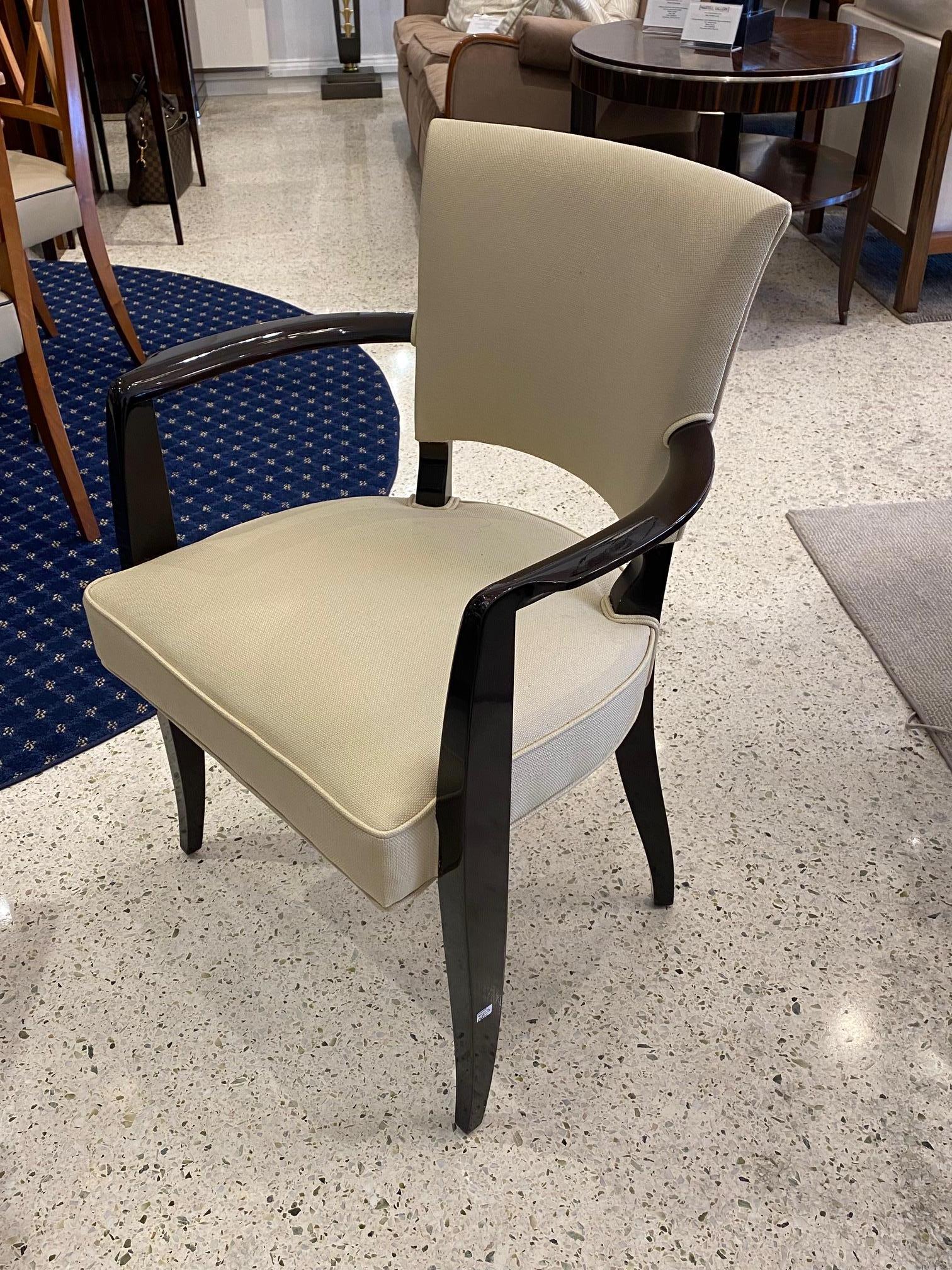 Pair of Art Deco Bridge Chairs made of Rosewood by Maurice Jallot.
Made in France.
Circa: 1925.
 