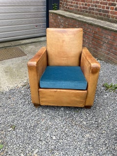 Fauteuils Art Déco recouverts de cuir, vers 1930