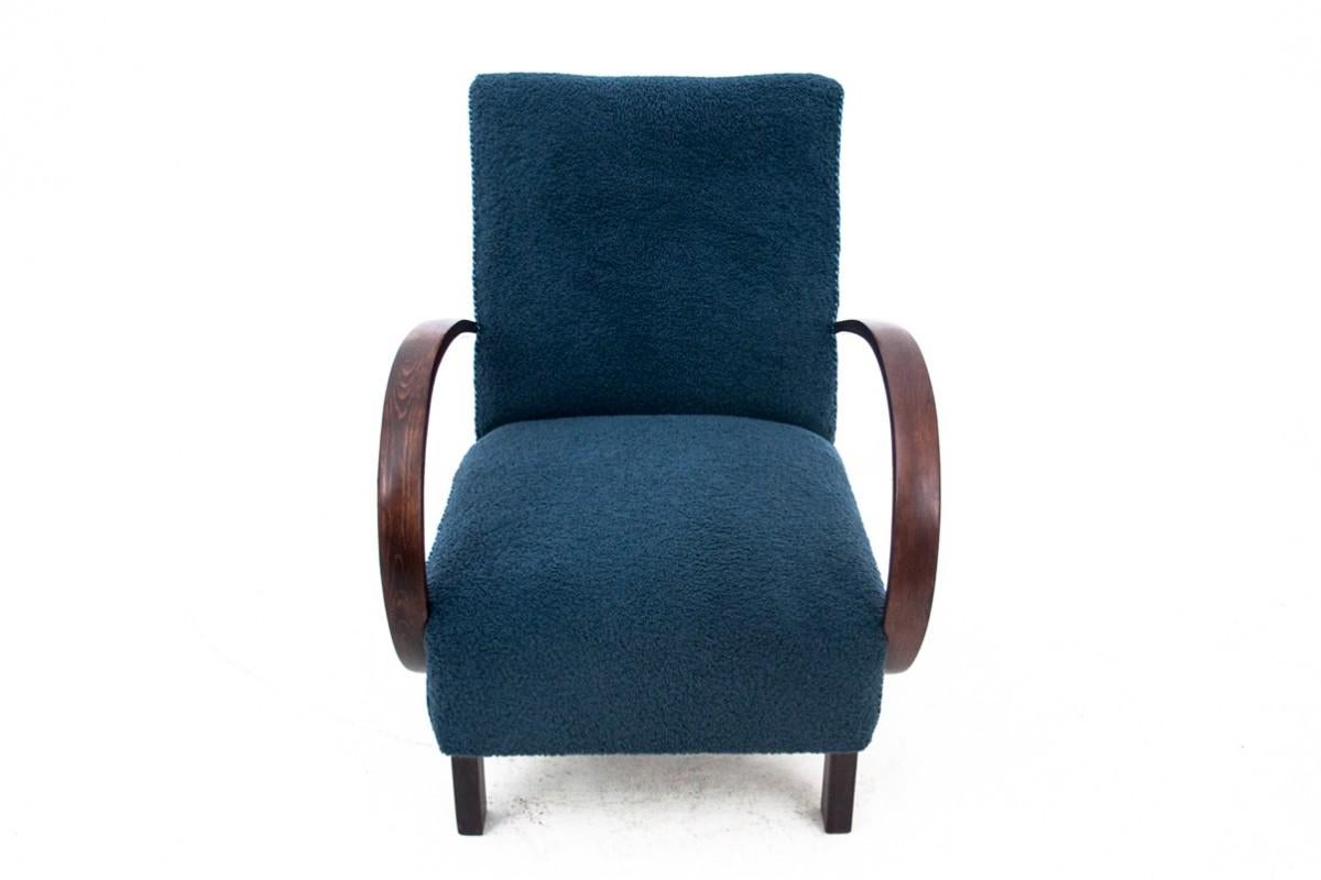 Walnut Art Deco armchairs, Czechoslovakia, 1930s. Designed by J. Halabala.
