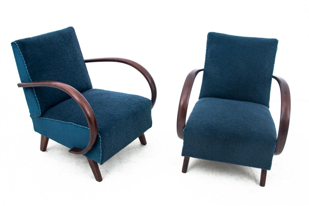 Art Deco armchairs, designed by J. Halabala, 1930s, Czechoslovakia.  For Sale 10