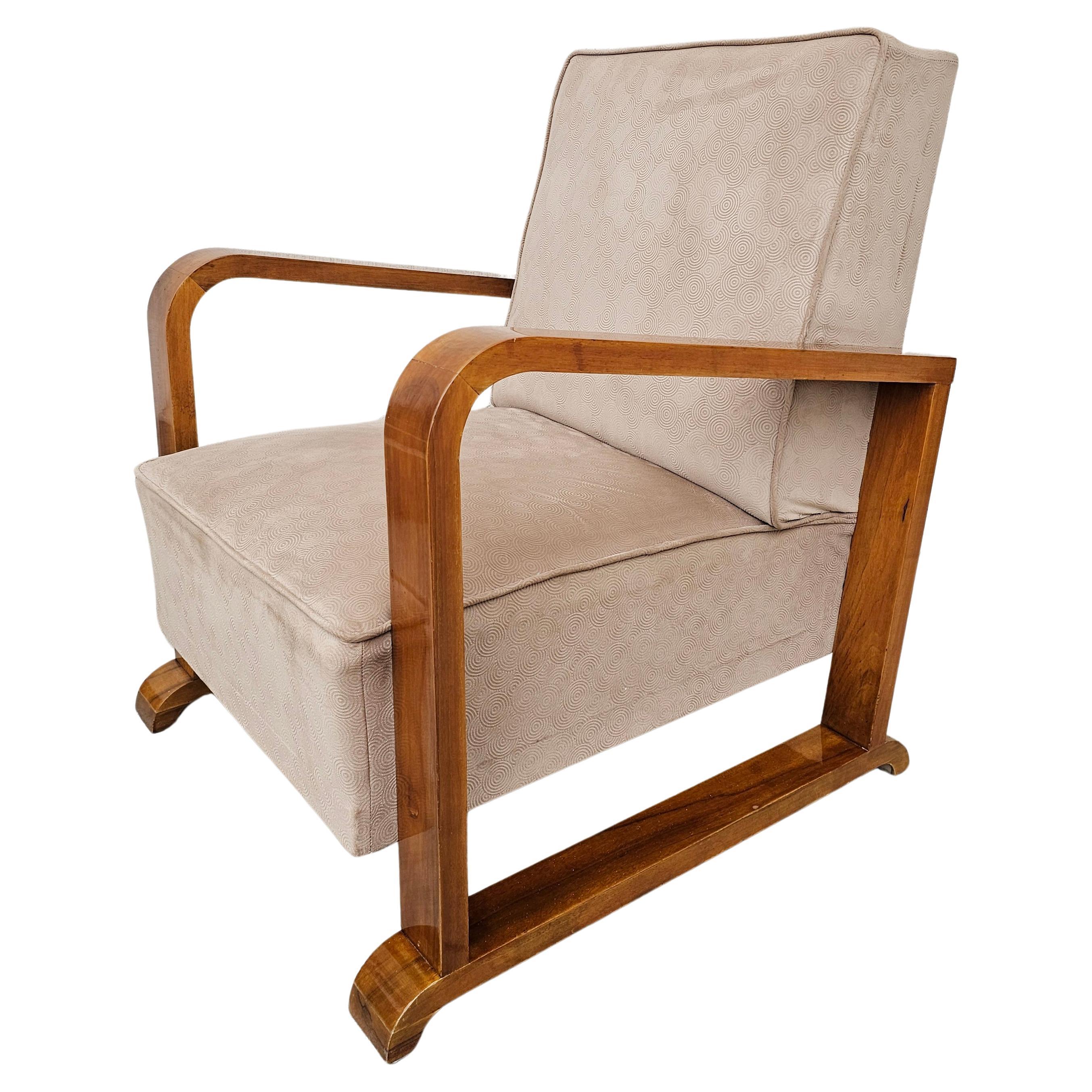 Art Deco Armchairs done in solid walnut, Austria 1920s For Sale