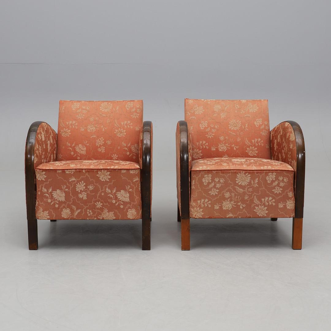 Art Deco Armchairs Early 20th Century Swedish Antique Golden Birch Bentwood Arms In Good Condition For Sale In Lewes, England