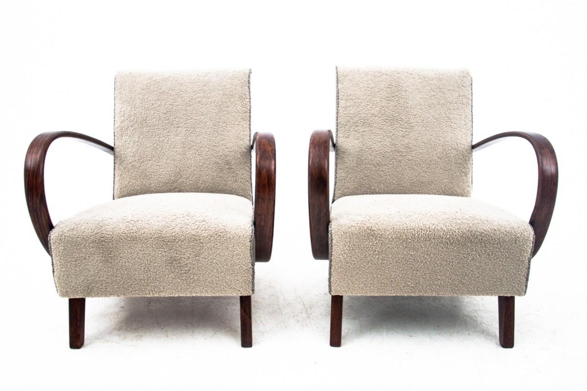 Art déco Fauteuils Art Déco H-227, Tchécoslovaquie, années 1930 Projet de J. Halabala. en vente