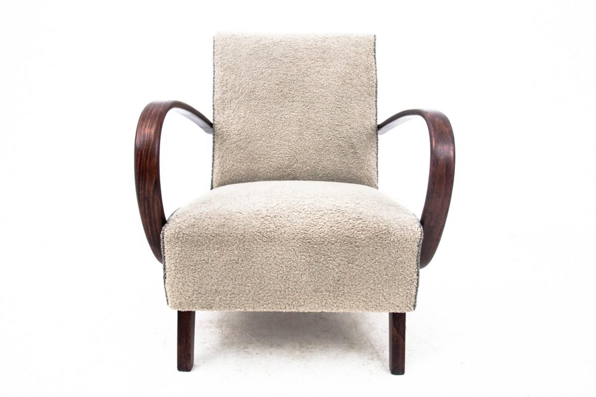 Tchèque Fauteuils Art Déco H-227, Tchécoslovaquie, années 1930 Projet de J. Halabala. en vente