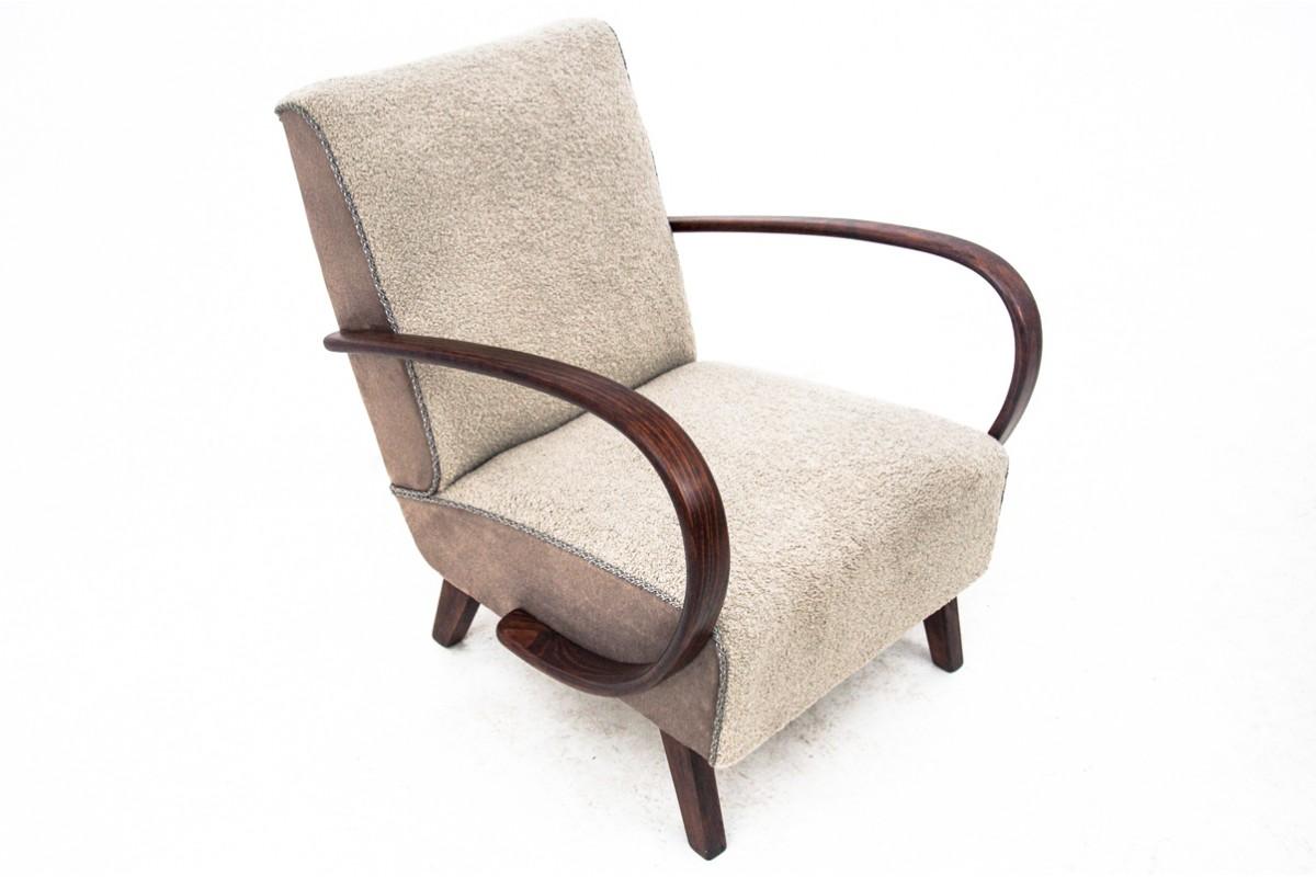 Fauteuils Art Déco H-227, Tchécoslovaquie, années 1930 Projet de J. Halabala. Bon état - En vente à Chorzów, PL
