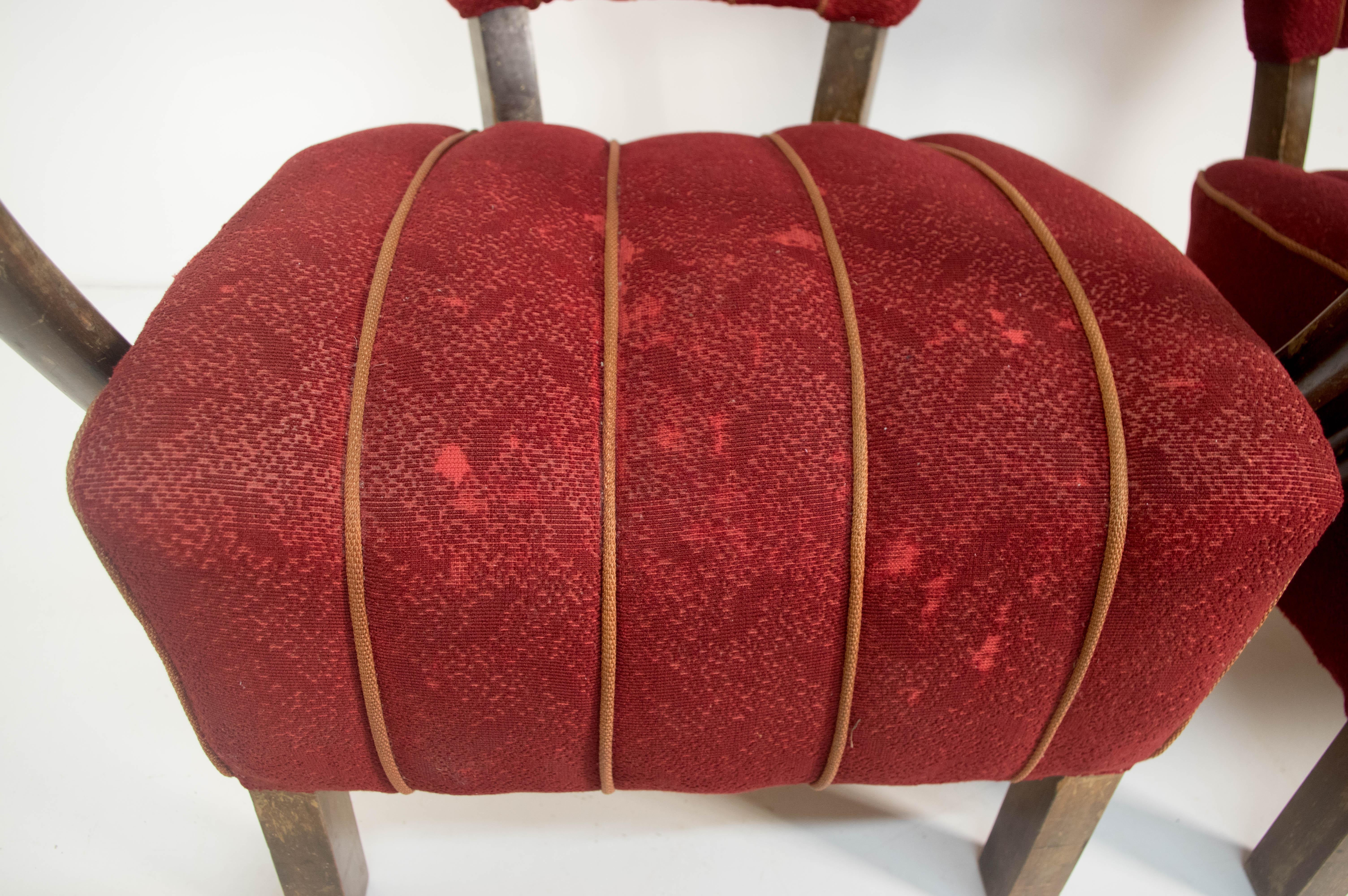 Art déco-Sessel H-237 von Halabala, 2er-Set, Halabala im Angebot 2