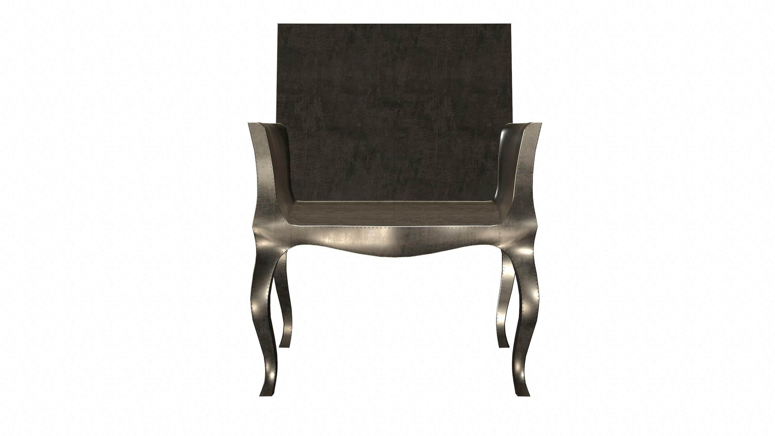 Art déco-Sessel aus glatter antiker Bronze von Paul Mathieu für S. Odegard (Indisch) im Angebot