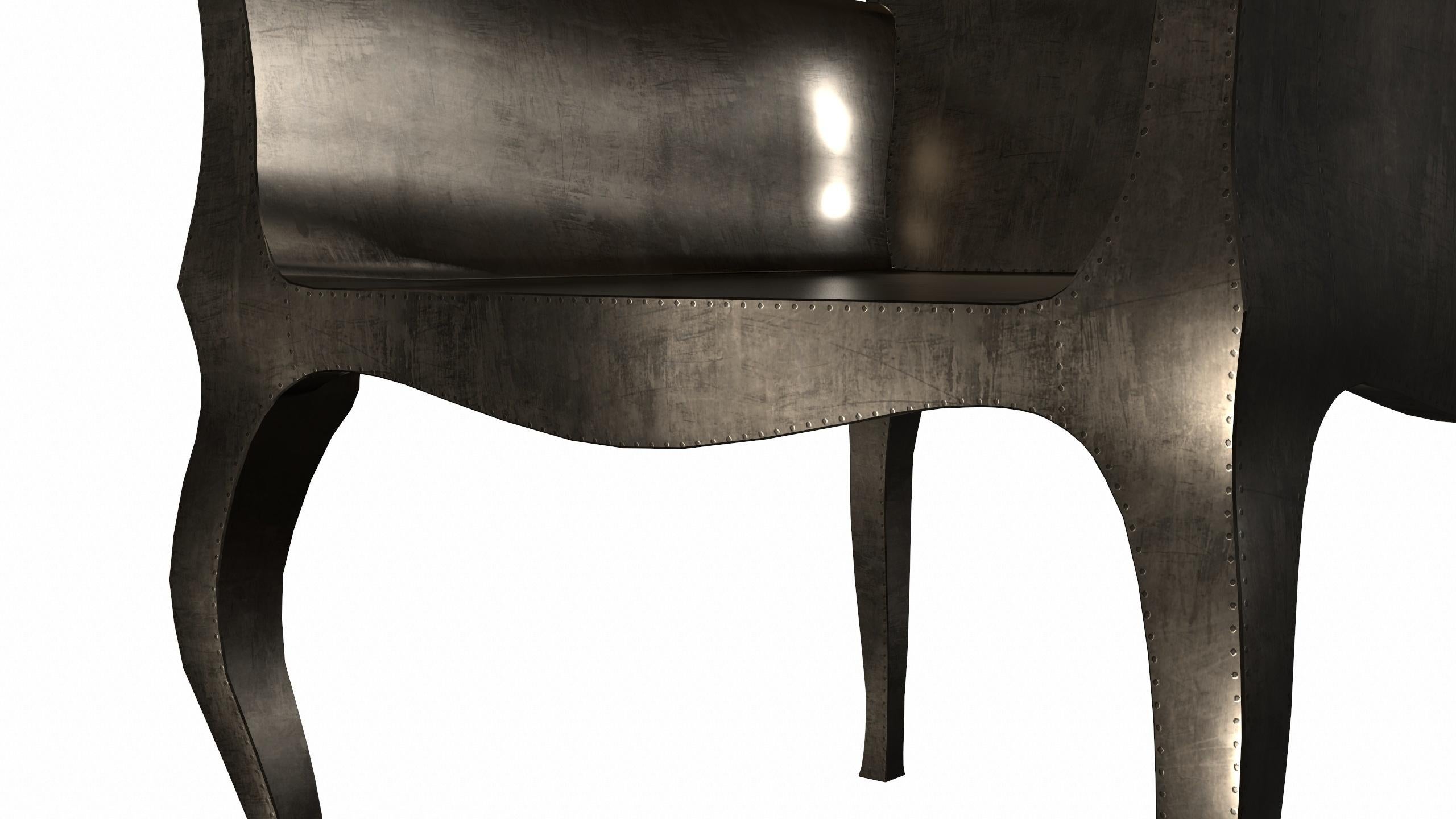 Contemporary Art Deco Armchairs in Smooth Antique Bronze by Paul Mathieu for S. Odegard For Sale