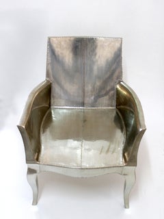Art Deco Armchairs in Smooth White Bronze by Paul Mathieu for S. Odegard