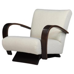 Art Deco Armchairs in Walnut and Teddy Upholstery, Italy, 1930s