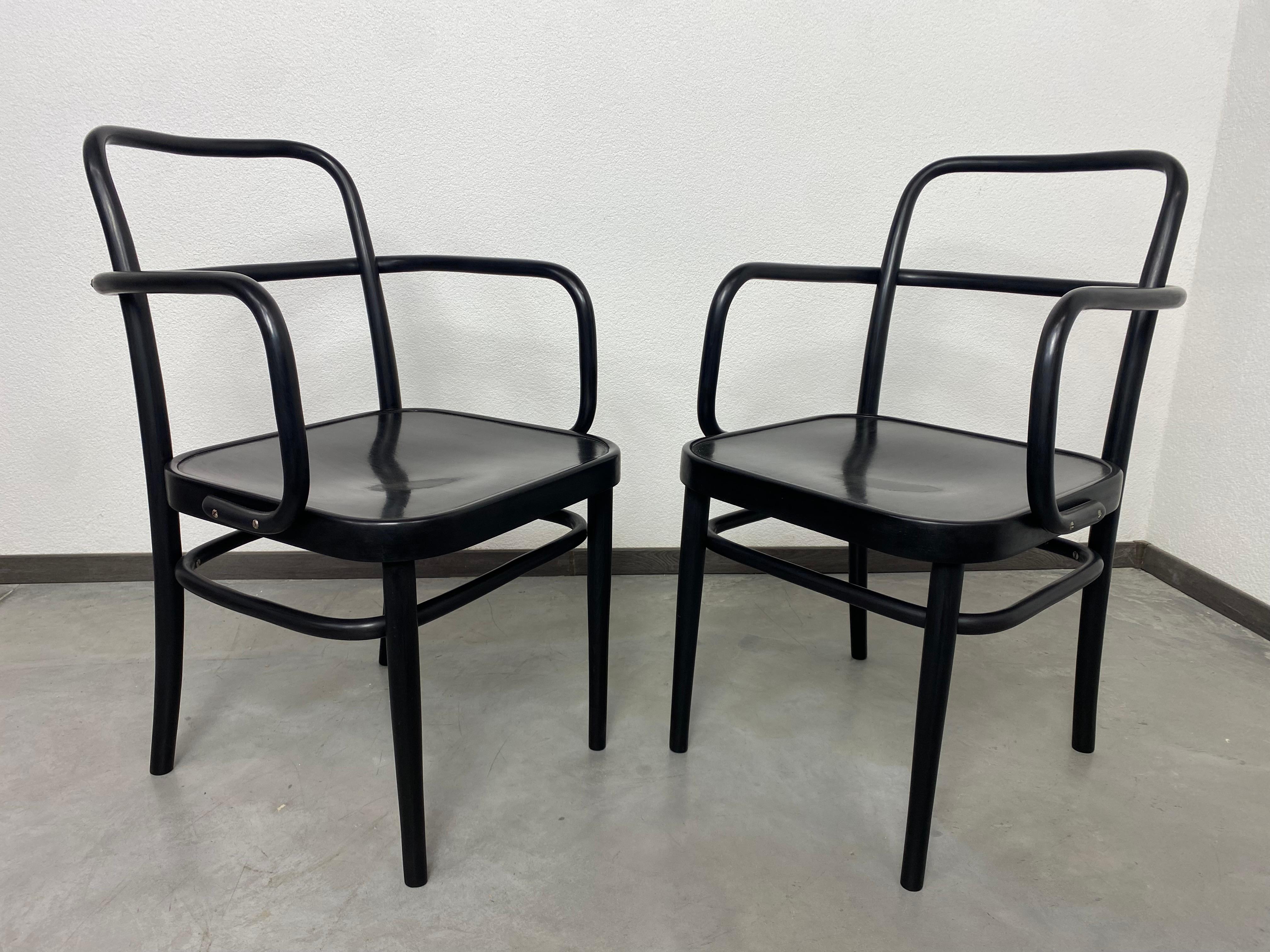 Art Deco Art deco armchairs no.A 64F by Adolf Gustav Schneck for Thonet Mundus For Sale