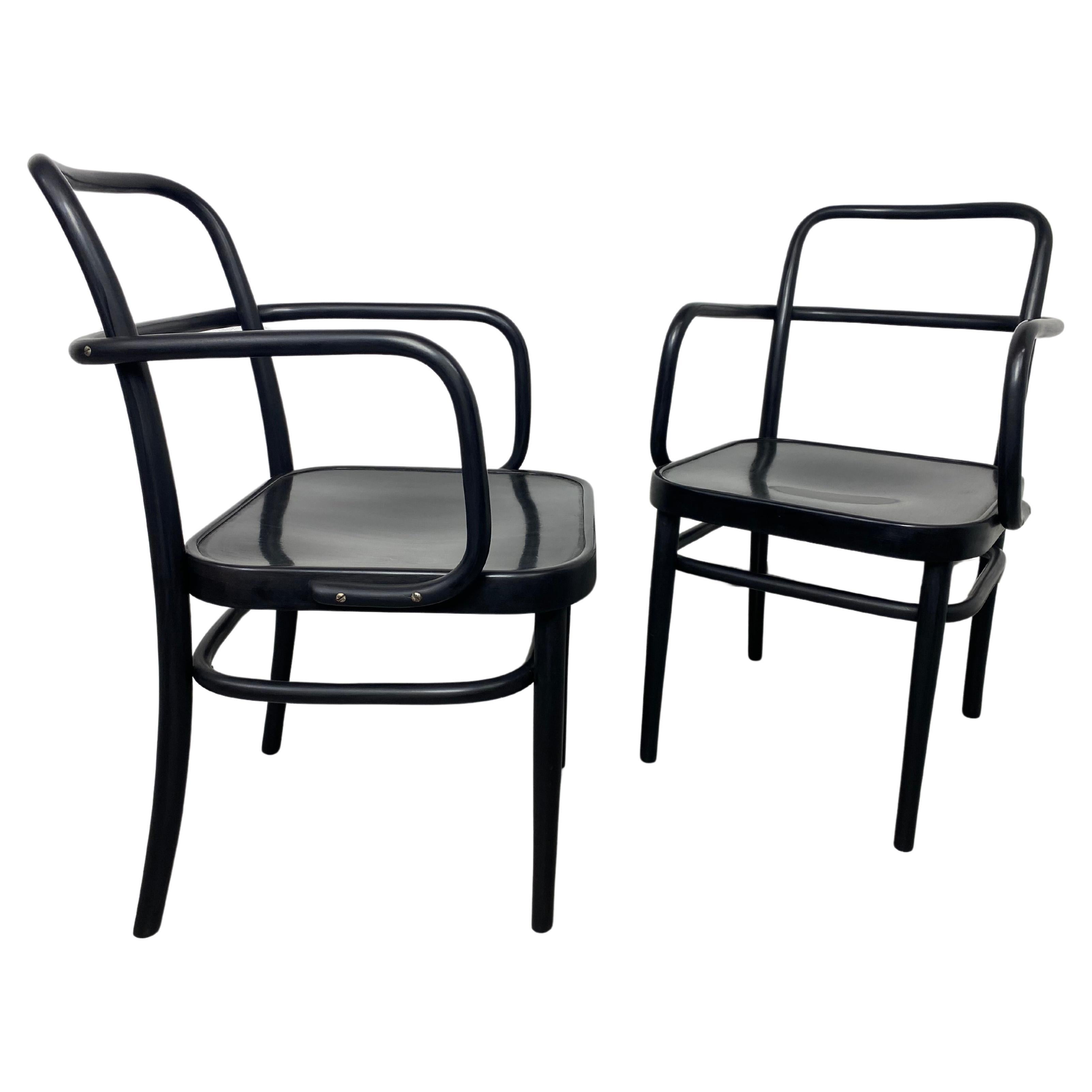 Art deco armchairs no.A 64F by Adolf Gustav Schneck for Thonet Mundus For Sale