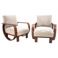 Art Deco Armchairs, Poland, 1930s, After Renovation