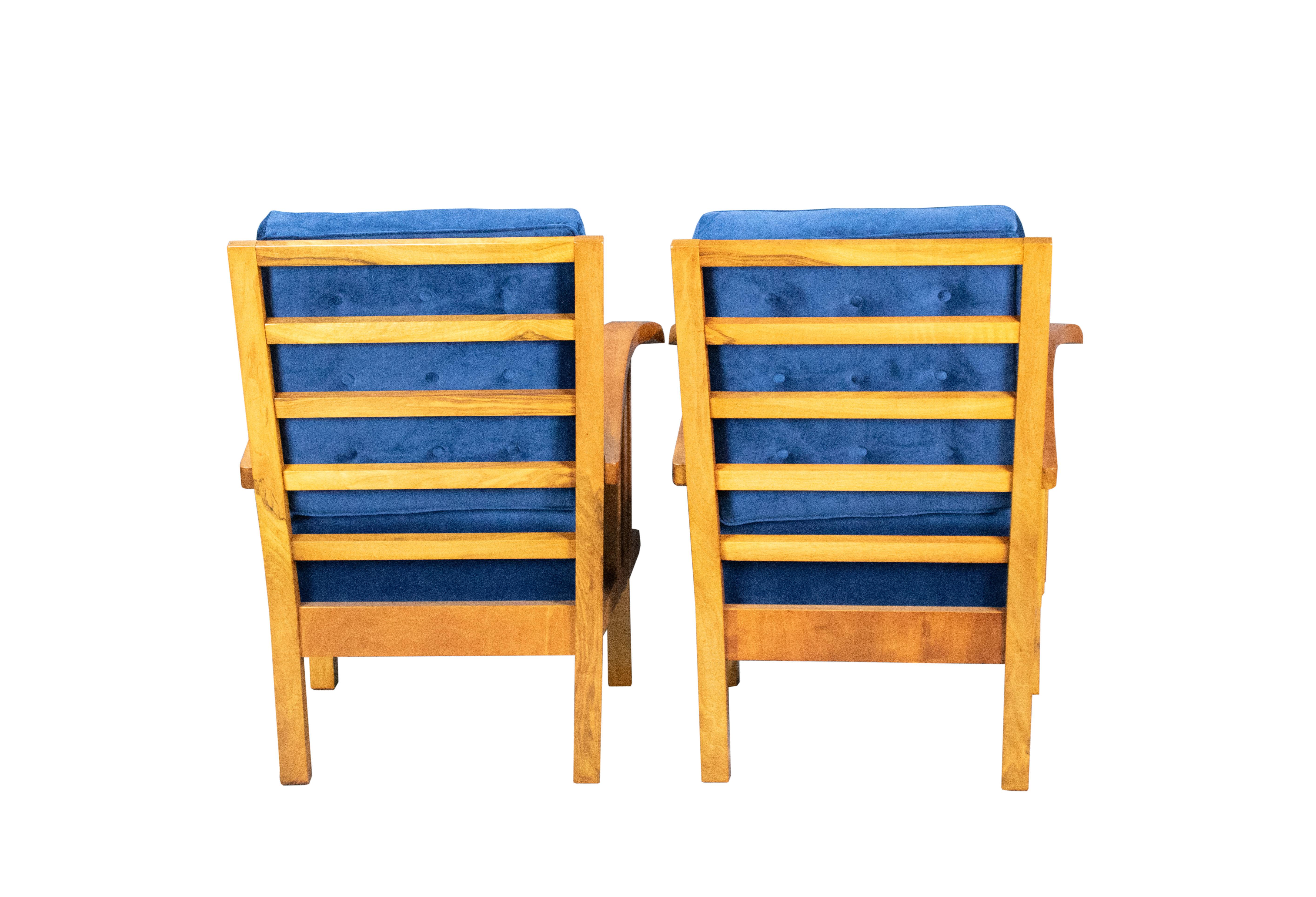 Early 20th Century Art Deco Armchairs, Set of 2 For Sale