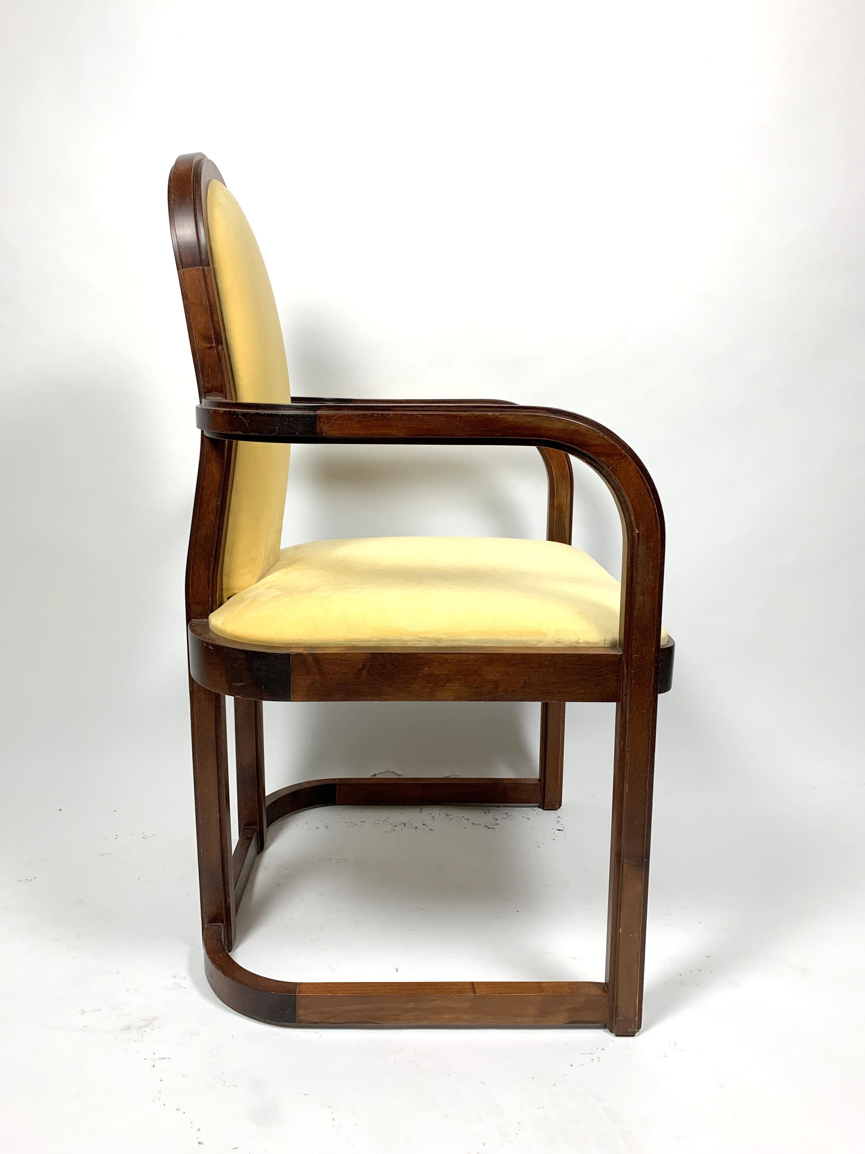 Art-Déco-Sessel, 4er-Set, 1930er Jahre (Mitte des 20. Jahrhunderts)