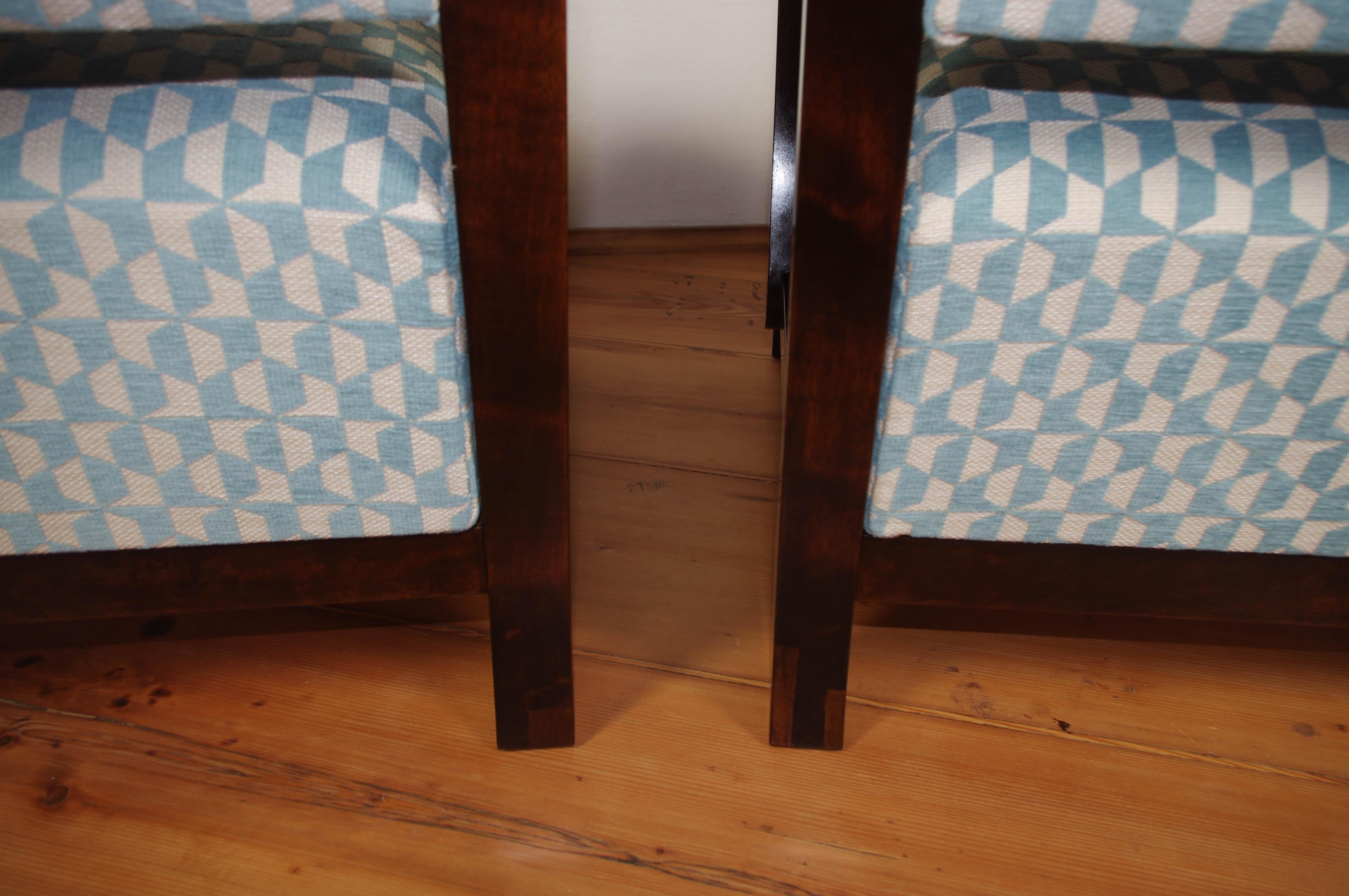 Art Deco Armchairs, Set of Two, 1920s 2