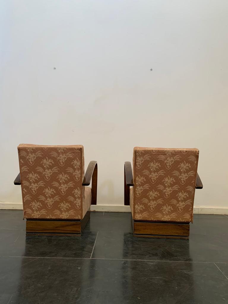 Art Deco Armchairs with Arched Armrest, 1930s, Set of 2 For Sale 3