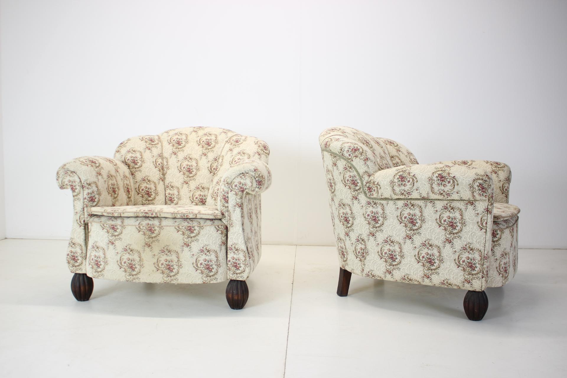 Fauteuil Art déco, années 1930, Tchécoslovaquie Bon état - En vente à Praha, CZ