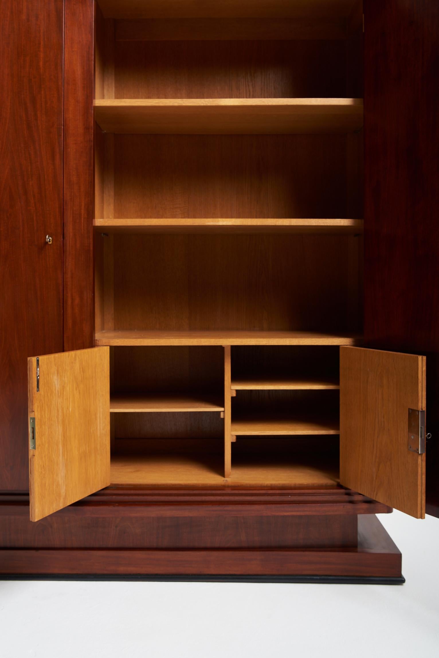 Art Deco Armoire 'or Bookcase' by Jean Rousseau & Pierre Lardin 1