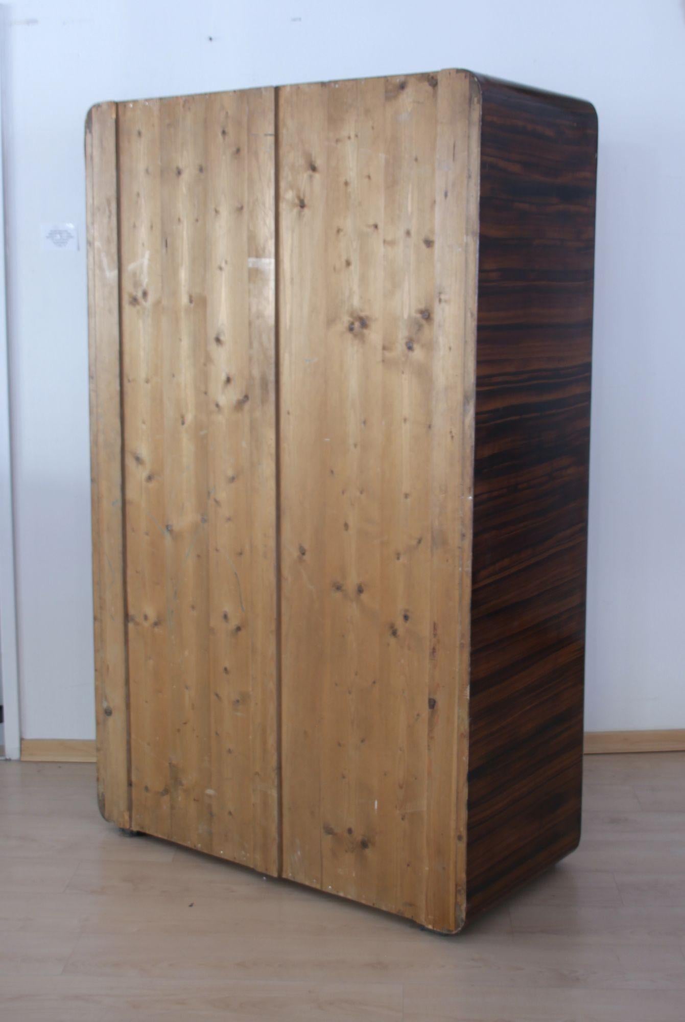 Bauhaus Armoire, Palisander Optic, Steeltube and Chrome, Germany circa 1930 For Sale 12