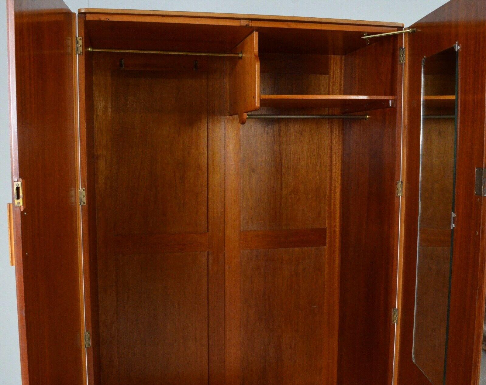 Art Deco Army & Navy Ltd Stamped 20/3/50 Maple Wardrobe Suite/ Chest Available 2