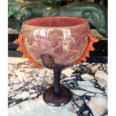 Art Deco Art Glass Tazza by Charles Schneider