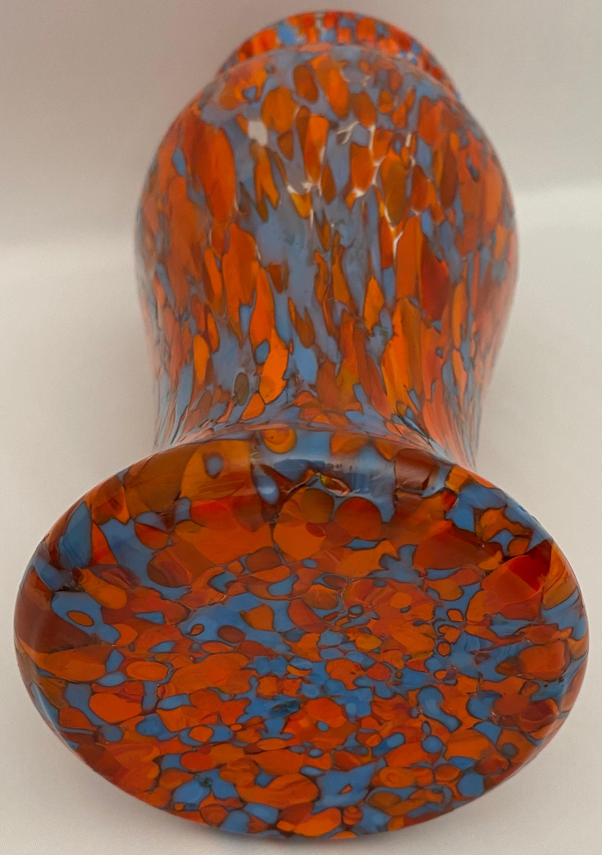 Art déco Vase en verre d'art multicolore Art dco  en vente