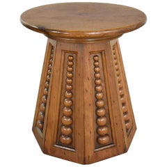 Art Deco Art Nouveau Arts & Craft Conical Side Table Round Top Octagon Base