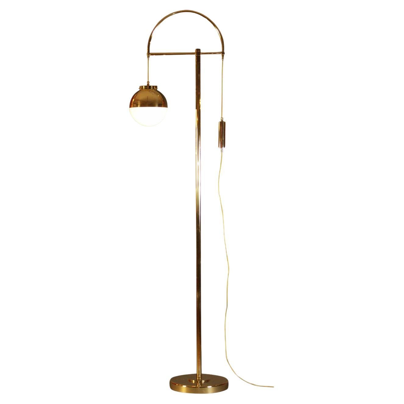 Art Déco Art Deco, Art Nouveau Lampada da terra regolabile in altezza, Re Edition in vendita