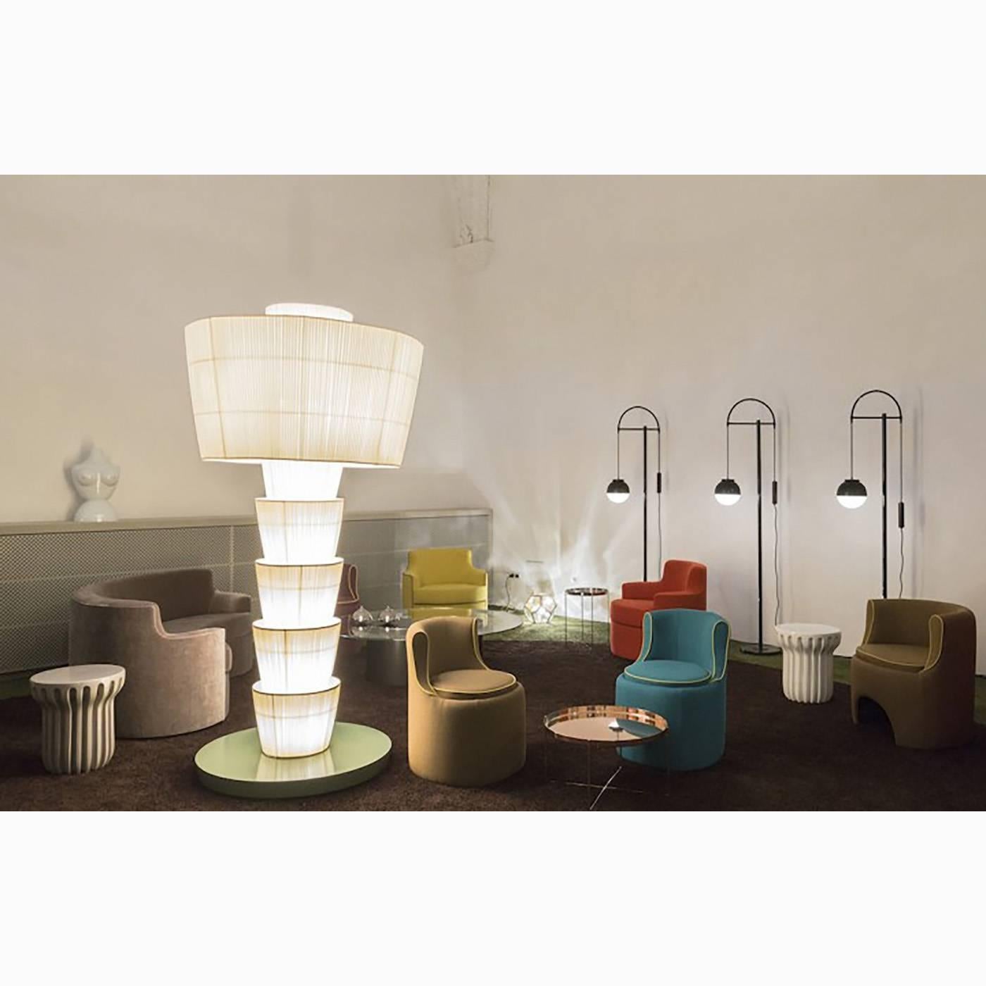 Art Deco, Jugendstil Stehlampe mit Lift in Höhe verstellbar, Neuauflage (Handgefertigt) im Angebot