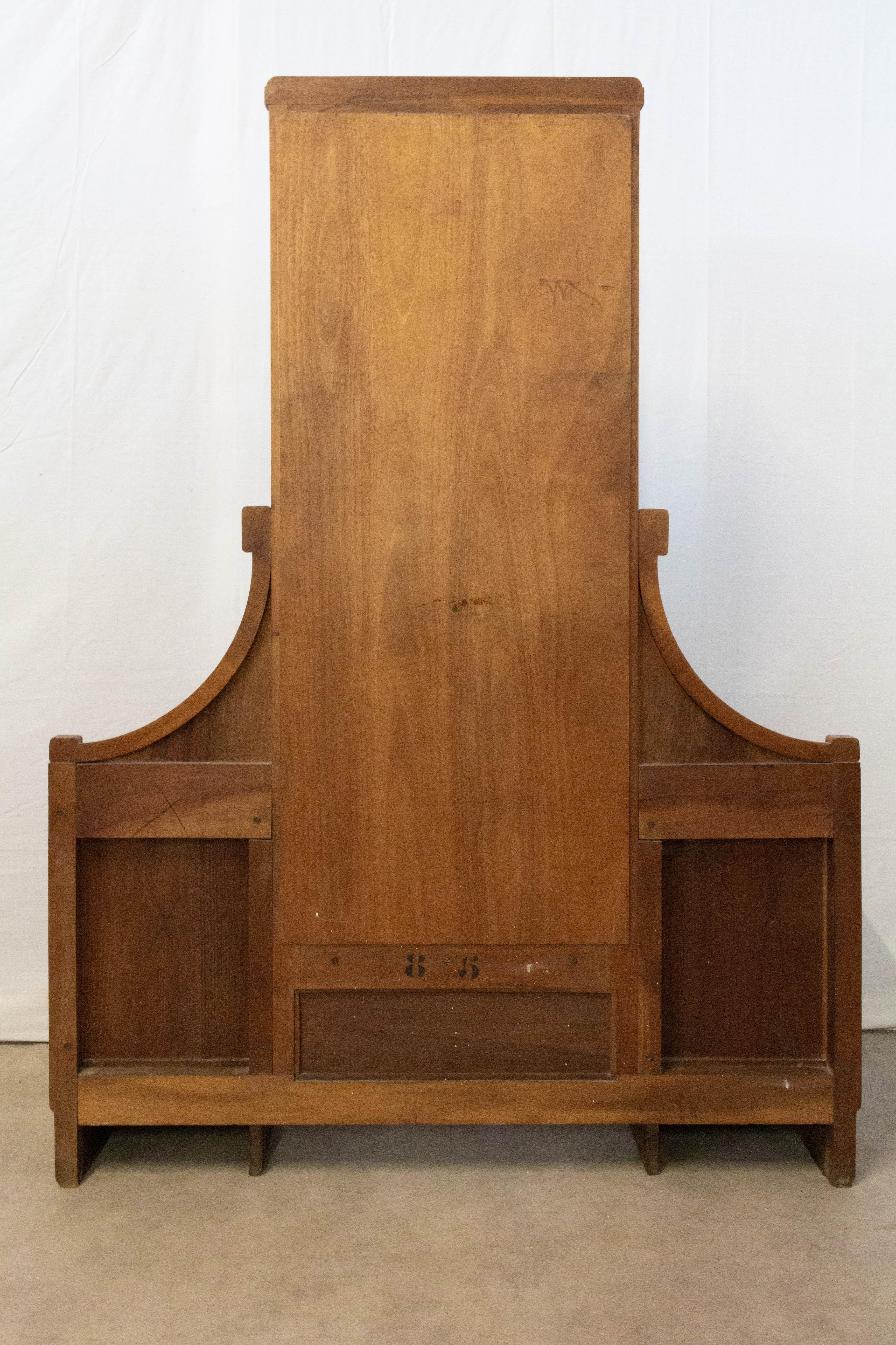 Art Deco Art Nouveau Psyche Full Length Mirror Dressing Table Red Marble Top 5